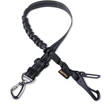 Dog Seat Belt for Car,Updated 3-in-1 Adjustable Reflective Bungee Heavy Duty Dog