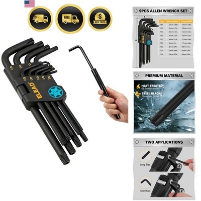 11-Piece Torx Star Allen Wrench Set with Extension Bar, T10-T50 Long Arm Torx...