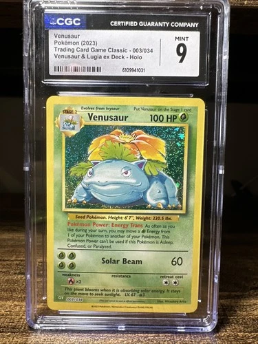 2023 Venusaur 003/034 Trading Card Game Classic Holo CGC 9 Mint