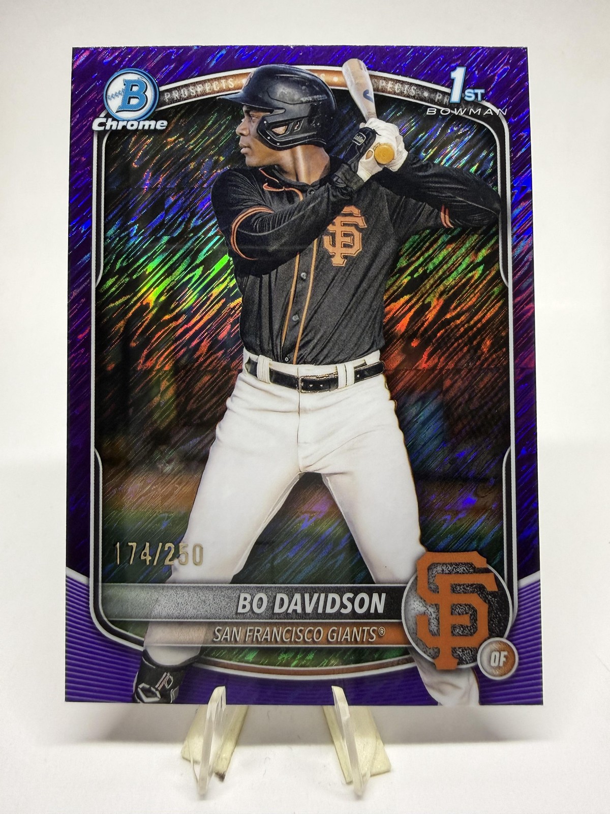 2025 Bowman Chrome #BCP-206 Bo Davidson Prospects Purple Shimmer #/250 SN