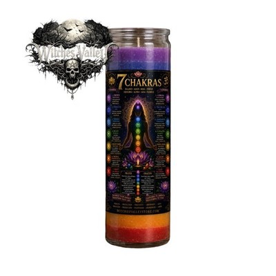 7 Chakras Candle | Seven Color Reiki Candle | Chakra Healing Candle | Veladora