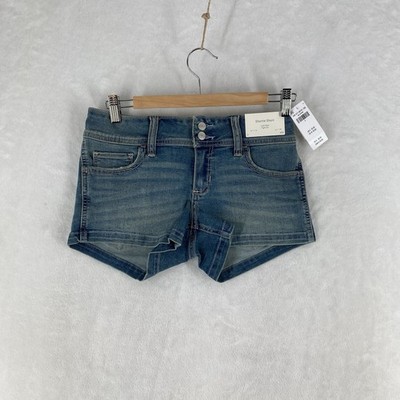 Hollister Shorts Women's 26 Blue Low Rise Shortie Denim Short