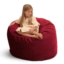 Ultimate Sack 3ft Bean Bag Chair, Oversized Comfy Lounger, Burgundy Open Box 