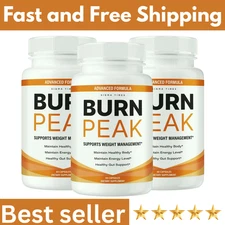 3 Pack Burn Peak for Advanced Weight Loss, BurnPeak Fat-Burner Formula 60 ct USA