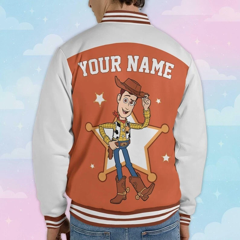 Personalized Woody Cowboy Reach For The Sky Pixar Toy Story Baseball Jacket
