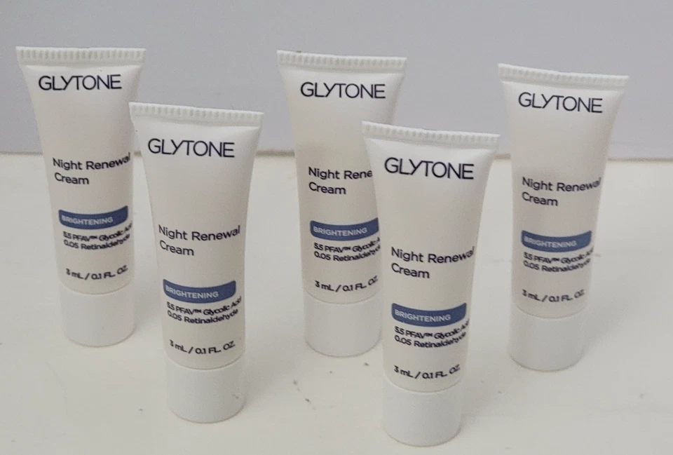 5 pk GLYTONE Brightening Night Renewal Cream 0.1 fl oz with Glycolic Acid - Image 2 of 3
