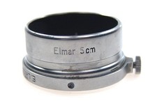 5cm ELMAR CHROME LEICA LENS HOOD SHADE E.LEITZ SLIDE ON