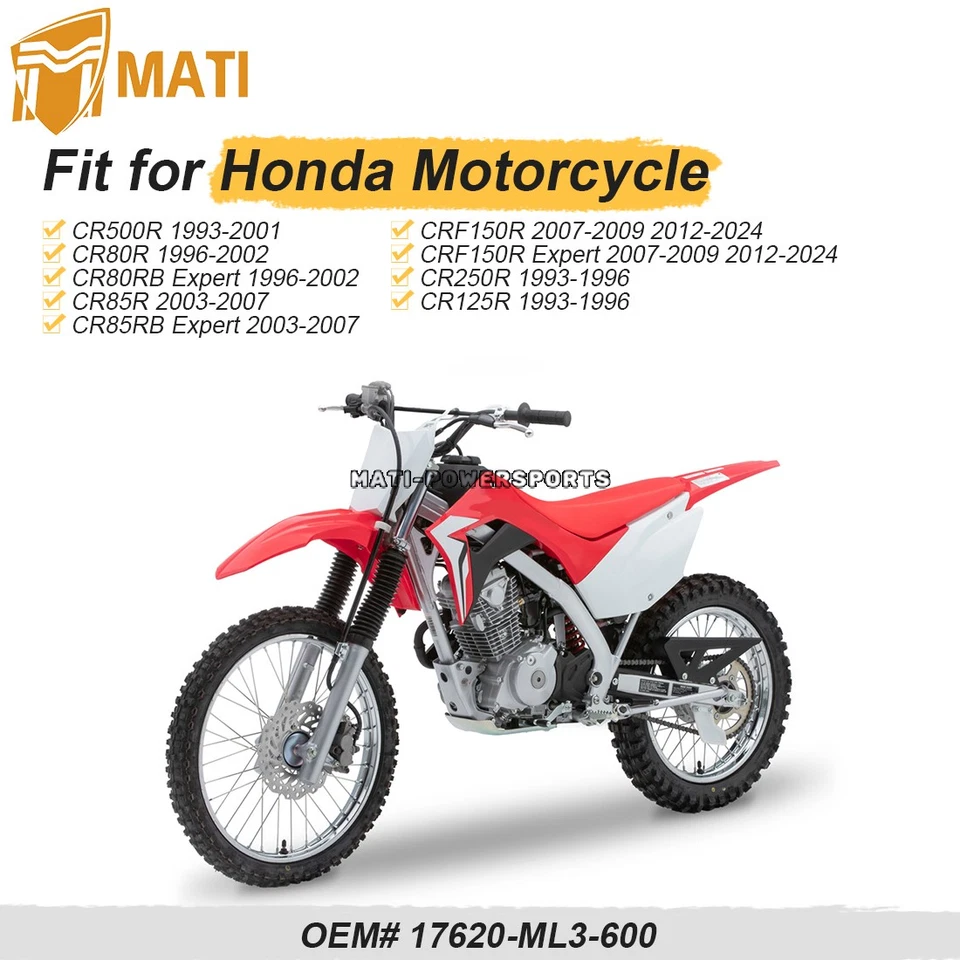 FUEL CAP Gas For HONDA CR125R CR250R CR500R CR150R 17620-ML3-600 - Image 2 of 4