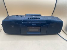 Sony CFS-204 Boombox AM/FM Radio Cassette Recorder- See Description And Video