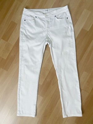 HEINE weiße Jeans 5-Pocket-Style Gr. 20 Kurzgröße gerades Bein Baumwollmischung