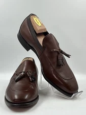Johnston & Murphy Crown Aristocraft Boxer Top Brown Tassel Loafers Sz 10.5 C