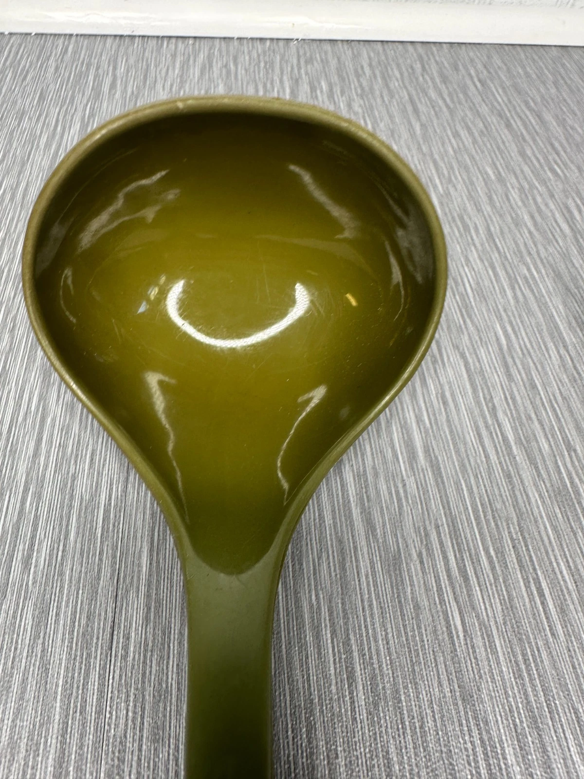 Vintage Foley Nylon Ladle & Fork Olive Green Retro MCM Kitchen Serving Utensils - product detail image 5