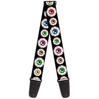 Guitar Strap - Eyeballs Black/Multi Color (Us Import) Acc Neu