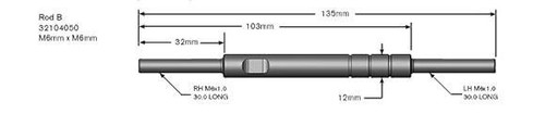 Dynojet Type-B Quick Shift Rod M/M M6 x 1.00 32104050 - Picture 1 of 1
