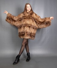 8191 SPLENDIDO CAPPOTTO IN VERA PELLICCIA DI ZIBELLINO RUSSO GIACCA DI PELLICCIA DI LUSSO BELLISSIMO TAGLIA 4XL