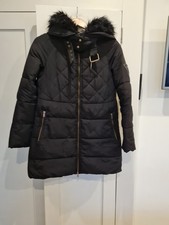 Zara Used Quilted Hooded Coat. Size M.