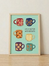 Kitchen Wall Art Print A4 Biscuits & Cookies | Tea Lover Gift Idea | Matte
