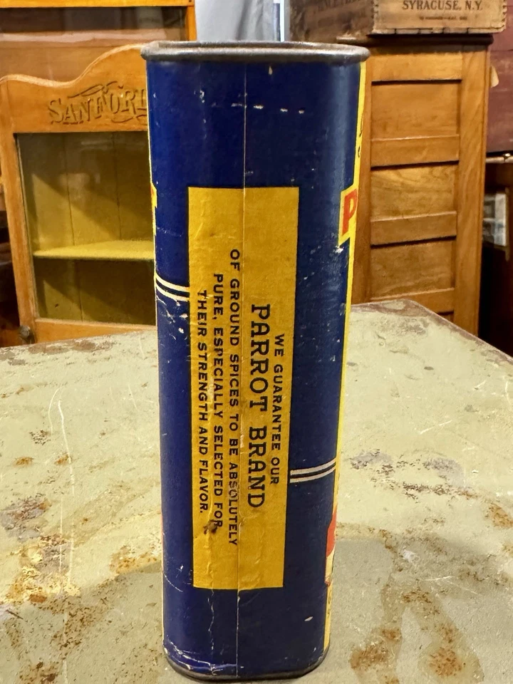 Rare Vintage G F Foster's Cinnamon Spice Tin St Paul MN Minnesota Parrot Brand - Image 3 of 4