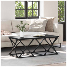 Tavolino da Caffè Rovere Nero 100x49x40cm Legno Ingegnerizzato Minimalista Moderno Centrotavola