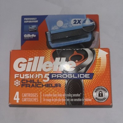 4 Gillette Fusion Proshield Chill Razor Blades Refill Cartridge fit Power Shaver