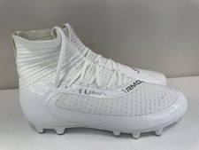 Size 10.5 Men Under Armour UA Highlight 2 MC Knit Football Cleat 3027304-100 WHT
