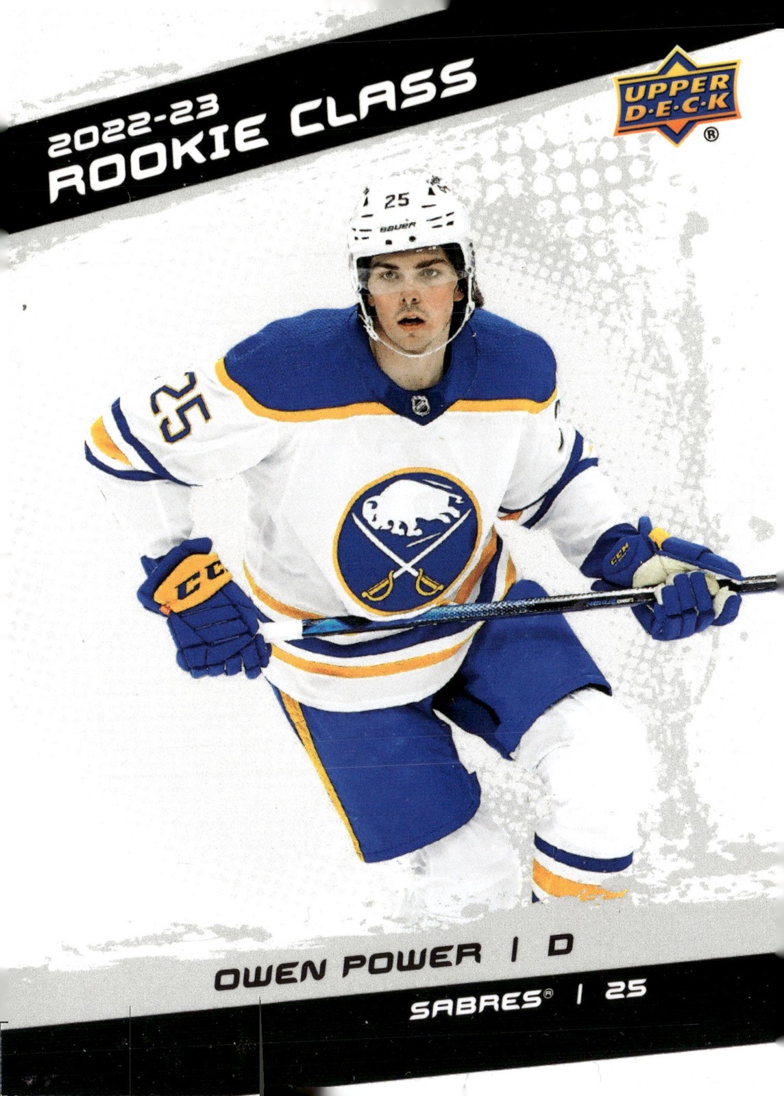 Owen Power #RC-15 Hockey Cards 2022 Upper Deck Rookie Class trading card — raw and PSA graded price guide