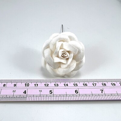 2'' Large White Soft Pink Paper Mulberry FlowerDIY  Wedding corsage Roses