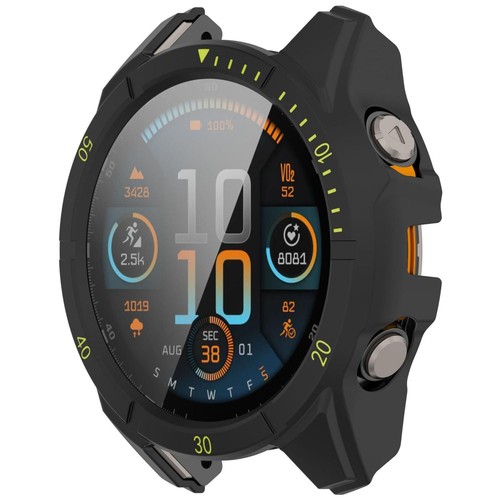 Für Garmin Tactix 8 AMOLED 51mm Kunststoff Schutz Hülle + 9H Hart Glas Schwarz - 第 2/6 張圖片