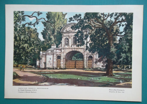 LONDON Temple Bar Chestnut City Entry Gate - 1949 COLOR Print - Picture 1 of 1