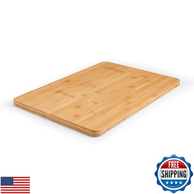 Farberware Extra-Large Wood Cutting Board, Reversible Chopping Board for Kitc