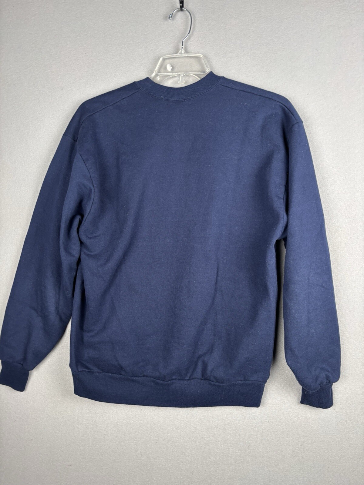 Vintage Jerzees Sweater L Large Blue Jumper  Pullover USA 90s Peace Xmas image 9