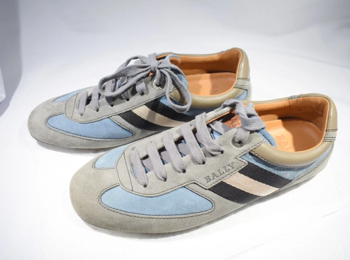 Bally of Switzerland Monogram Low Sneakers Blue Grey EU7E US 8D
