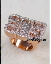 Trendy Baguette Real Moissanite Any Number "305 Ring 925 Silver