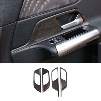 For Benz GLB 200 250 2020-2024 Oak Wood Grain Inner Door Handle Lock Frame Trim