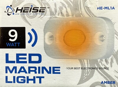 NEW Heise HE-ML1A 1.5''x3'' AMBER Aux Marine Accent Lighting Pod