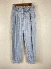 Lee Denim Mom Jeans High Waisted 9 Petite Pleated Made In USA Vintage