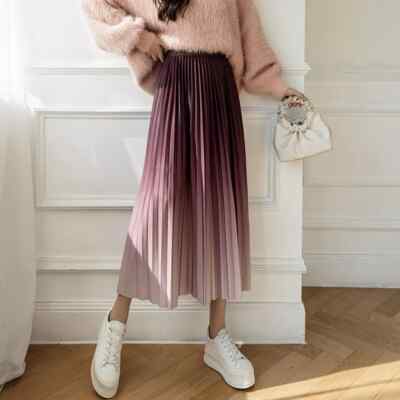 Mini Gonna Plissettata Rosa Donna - Vita Elastica, Satin, Per Feste E Danza, Nuova Senza Etichette