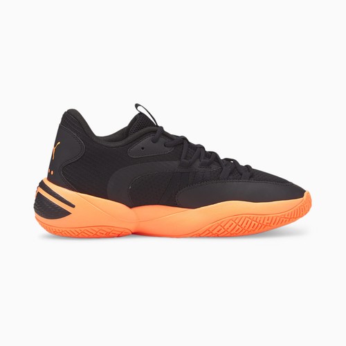 Puma Men's Court Rider 2.0 Basketball Shoes in Black and Orange - 第 2/6 張圖片