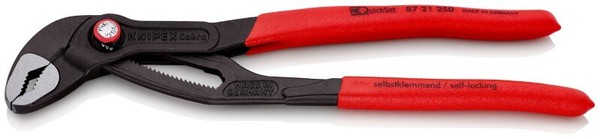 Knipex 87 21 250 Cobra® Quickset Hightech-Wasserpumpenzange Mit Rutschhemmendem-image