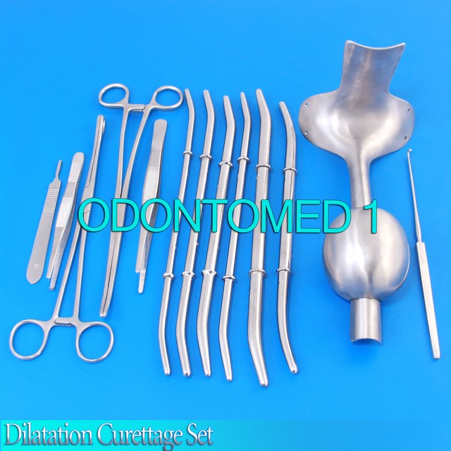 Sims Uterine Curettes 11" Sharp Blades 3 Gynecology 9mm Surgical