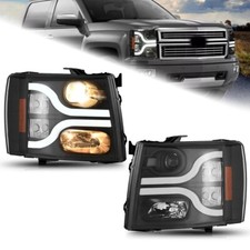For 2007-2013 Chevy Silverado 1500 2500 3500 Hd Projector Headlights Lamp Led