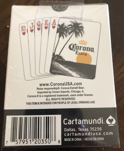 Corona Extra Playing Cards Poker Size Cartamundi Custom Limited *New Sealed* - Picture 2 of 2