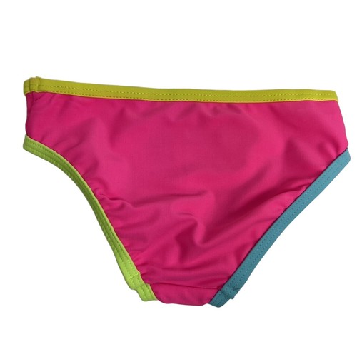 Traje de baño Wonder Nation para niñas bebé talla 12 meses rosa neón retro años 80 nuevo - Imagen 6 de 12