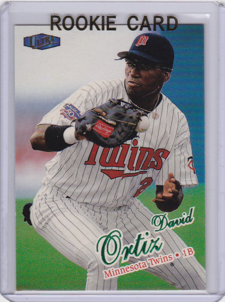 DAVID ORTIZ Fleer Ultra BASEBALL ROOKIE CARD Boston Red Sox Twins