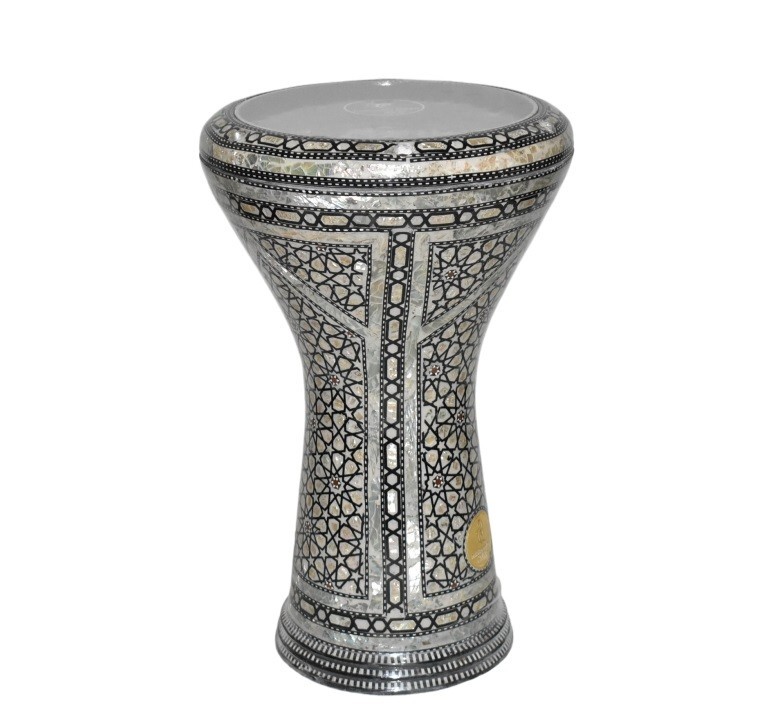 Drum Darbuka tabla doumbek 17" mother of pearl Gawharet El Fan (Black