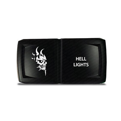 CH4x4 Rocker Switch V2  Hell Lights Symbol  2 - Horizontal - Green  LED