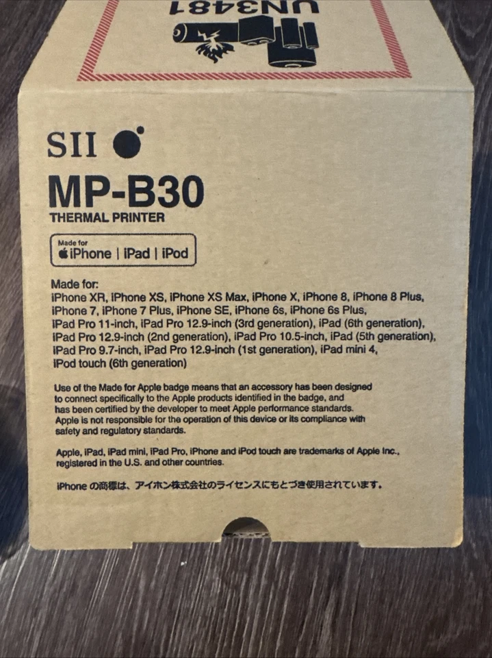 Seiko SII MP-B30 Mobile Printer - IOS Airprint Compatible COMPLETE - Image 2 of 3