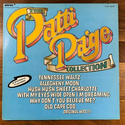 THE PATTI PAGE COLLECTION, CANADIAN PRESSING VINYL 12" LP 1976