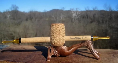 Country Gentlemen Cob Pipe Two Can Smoke As Cheap As One SD USA Estate UNSMOKED - Picture 4 of 14