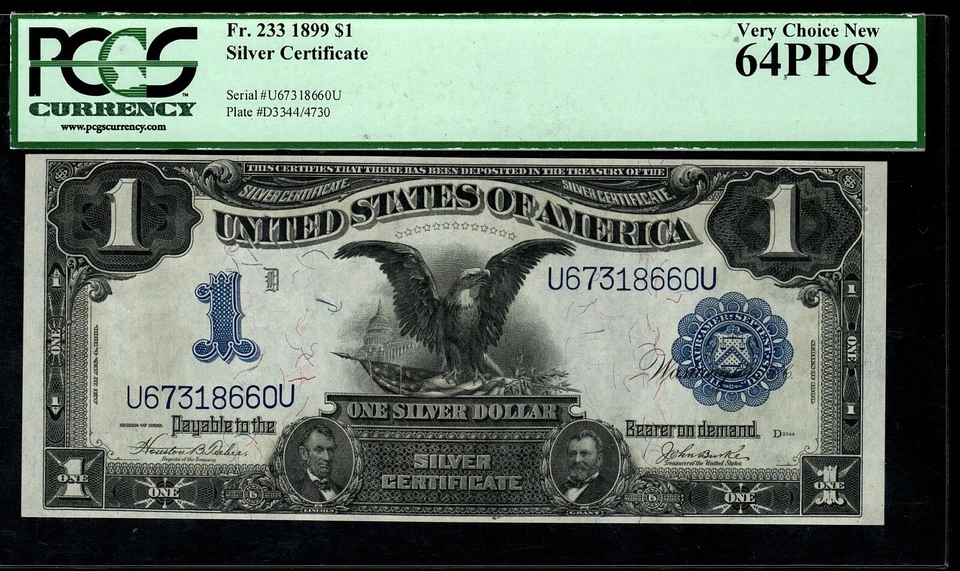 US $1 Black Eagle Silver Certificate FR 233 PCGS 64 PPQ U67318660U - Image 2 of 4